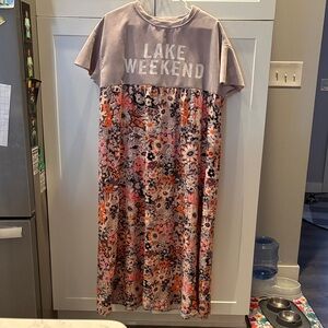 Upcycled unique boho dress